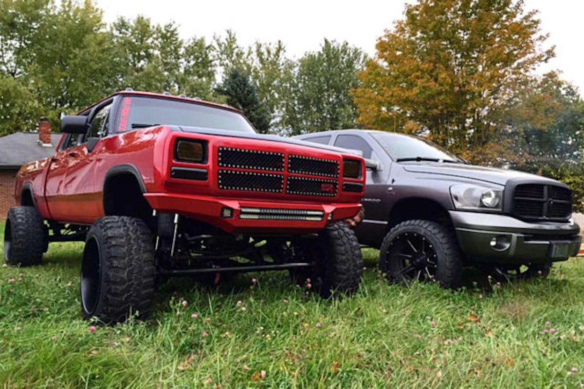 Darrell has always been interested in trucks, but his interest in diesels didn't start until 2004, when he began driving a semi truck. "I loved being a semi owner," he said. "I could drive anywhere faster than anybody and if I broke down, I'd have to fix it myself." This was also how he became acquainted with air suspension, which greatly influenced the build of WW1G.