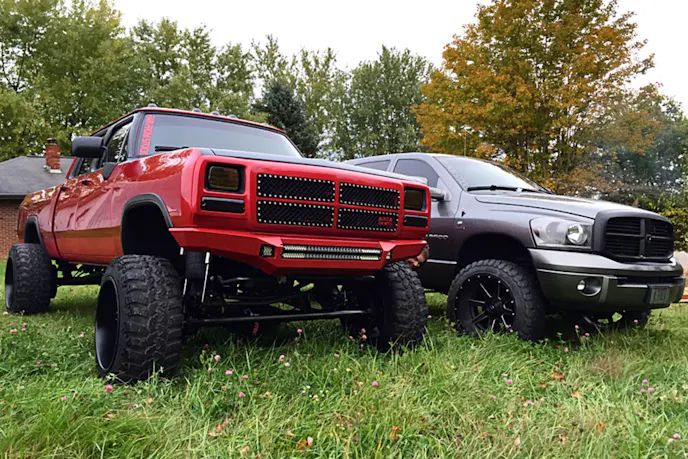 Darrell has always been interested in trucks, but his interest in diesels didn't start until 2004, when he began driving a semi truck. "I loved being a semi owner," he said. "I could drive anywhere faster than anybody and if I broke down, I'd have to fix it myself." This was also how he became acquainted with air suspension, which greatly influenced the build of WW1G.