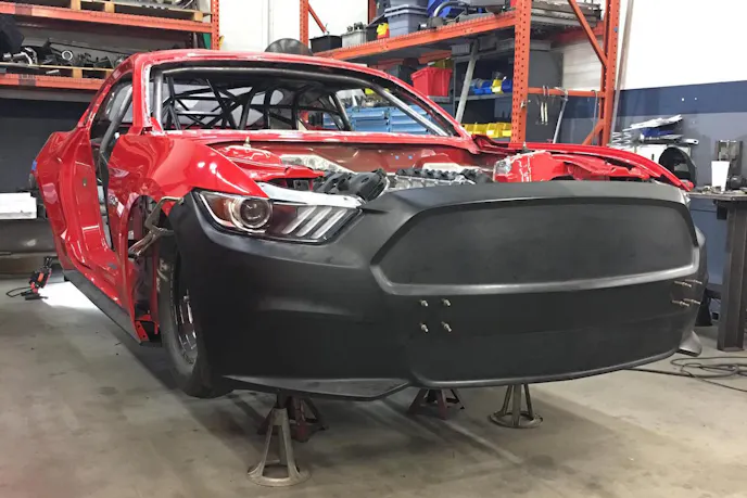 Backed by sponsors Brisk spark plugs, Hellion Turbo Systems, Honeywell Garrett, Manley Performance, Pro Torque and Tial Sport, the crew at Modular Motorsports Racing is building a new S550 drag racer to show case its Coyote engine products.