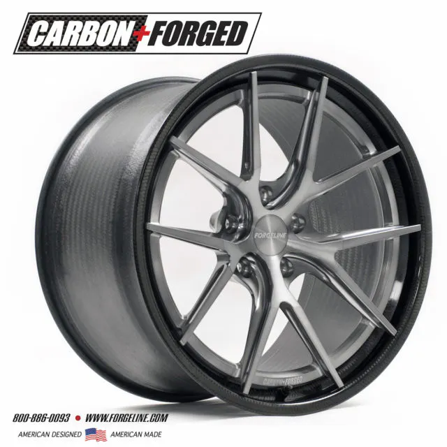 Forgeline worked with EMERGENT to fuse its aluminum wheel centers with lightweight, carbon fiber barrels. This allows for a flexible, customizable wheel that can be customized for your application and still reduce wheel weight by over 40 percent.