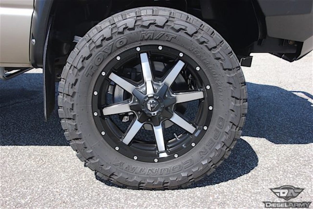 Toyo Mud Terrains probably aren't your first choice for a Drag Strip tire but Glueck says he likes them and will continue using them. The truck is used for street and off-road driving too. 
