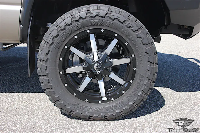 Toyo Mud Terrains probably aren't your first choice for a Drag Strip tire but Glueck says he likes them and will continue using them. The truck is used for street and off-road driving too. 