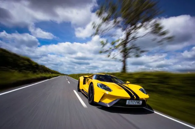 A writer from British GQ was lucky enough to blast around the back roads of Great Britain in the Ford GT. (Photo Credit: British GQ)