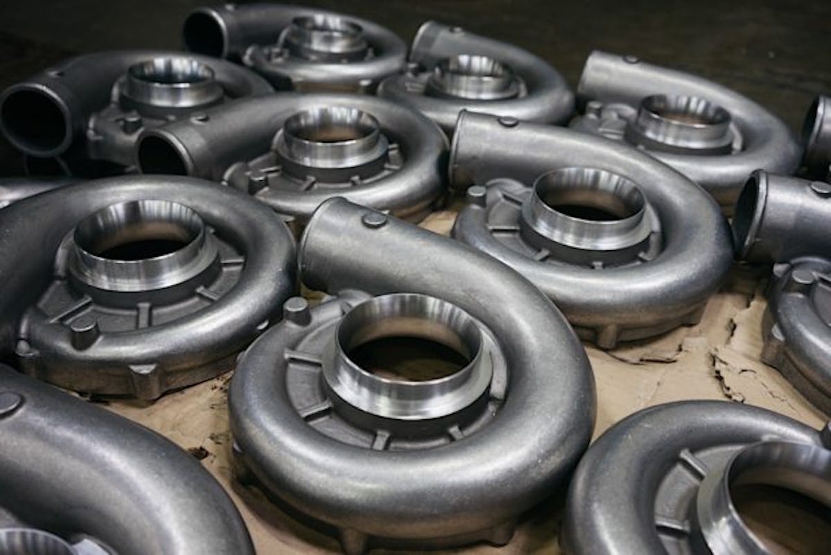 A sea of volutes is a common sight in Vortech’s engineering department.