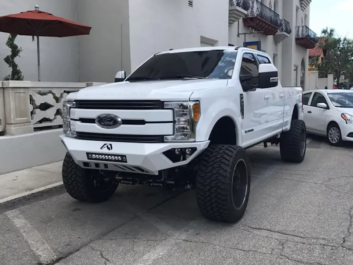 Tinting on the F-350 was done by Tint Specialists in ???, Florida.