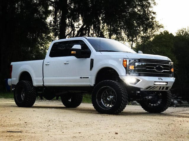 Dalton went with the Vengeance style bumpers from Fab Fours. "They give the truck more of a show look than an off-road look," said Dalton. "They stand out more than your typical, big, bulky bumpers."