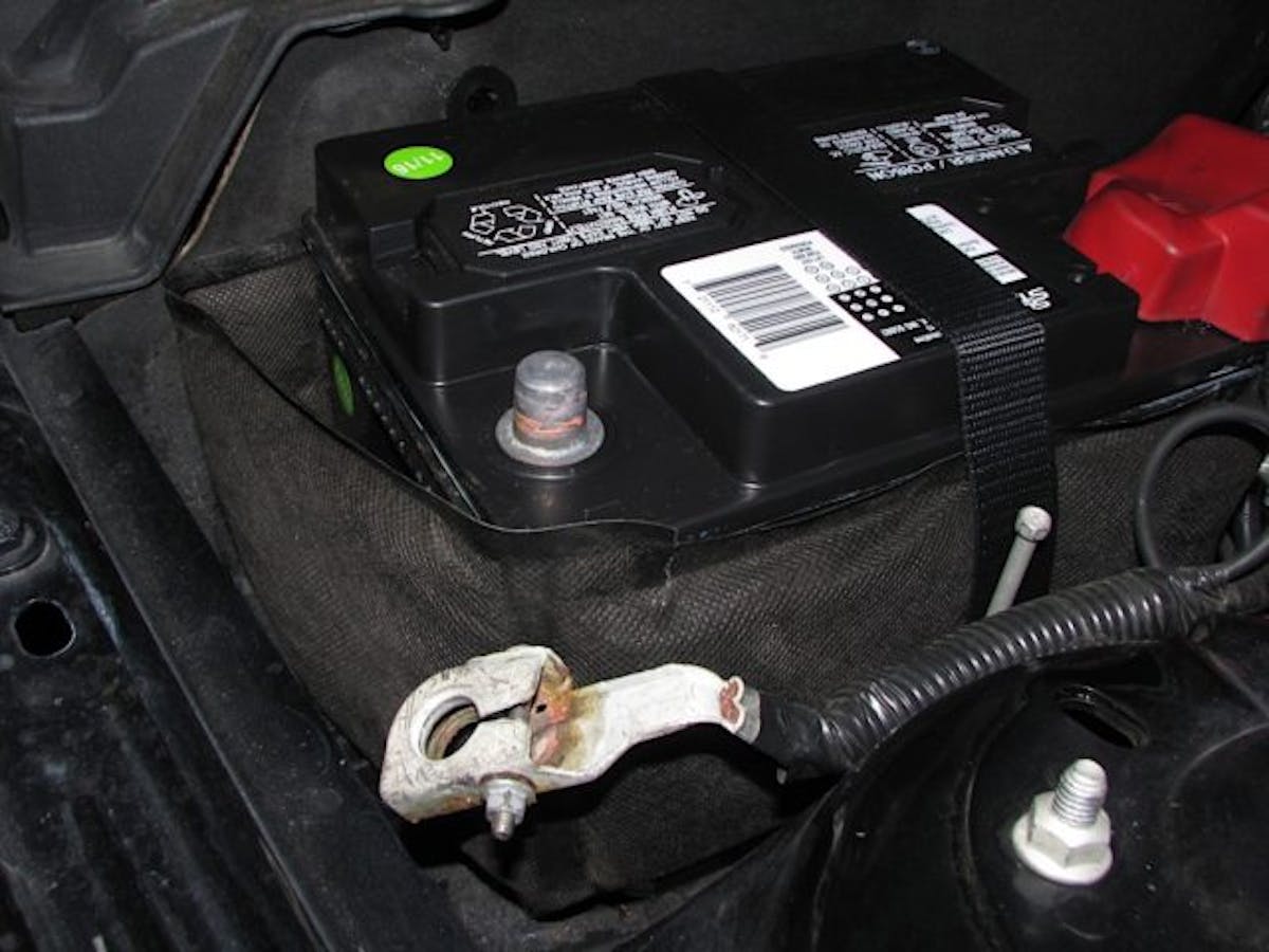 Begin the installation by disconnecting one of the battery terminals on the battery.