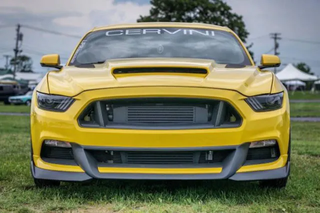 One special car on display at the Cervini's Auto Designs' booth was our own Josh Baker's 2015 Mustang GT "Project Honey Badger". Baker's S550 now sports a nasty twin turbo setup courtesy of Armageddon Turbo Systems (Photo credit: Josh Baker).