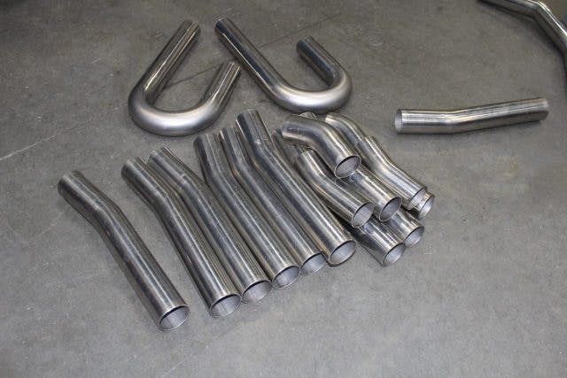 Some of the components in our Kooks Race Header Builder Kit.