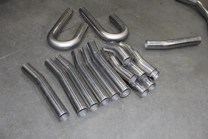 Some of the components in our Kooks Race Header Builder Kit.