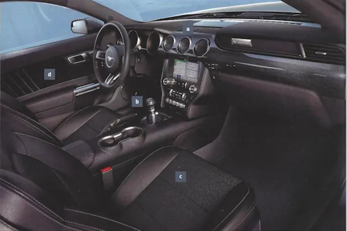 As a certified carbon-fiber junkie, your scribe is ready to order a 2018 Mustang just to have this Carbon Sport Interior Package (68C).