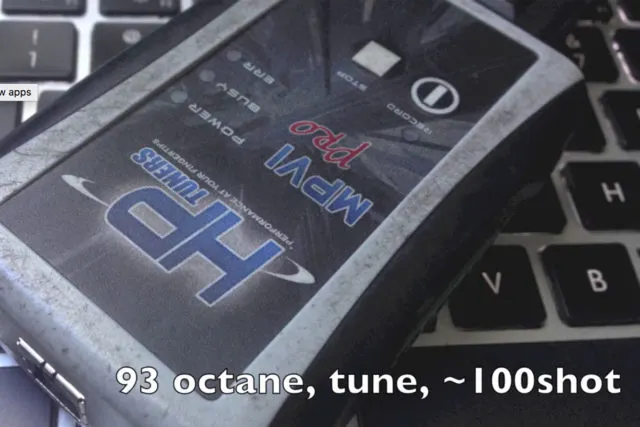 Conservative tune with a 100 shot of nitrous