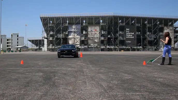 Slalom test Ford Mustang GT