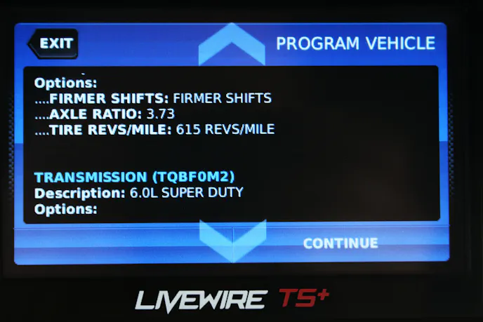 image shows the SCT Livewire TS+ monitor displaying the review screen