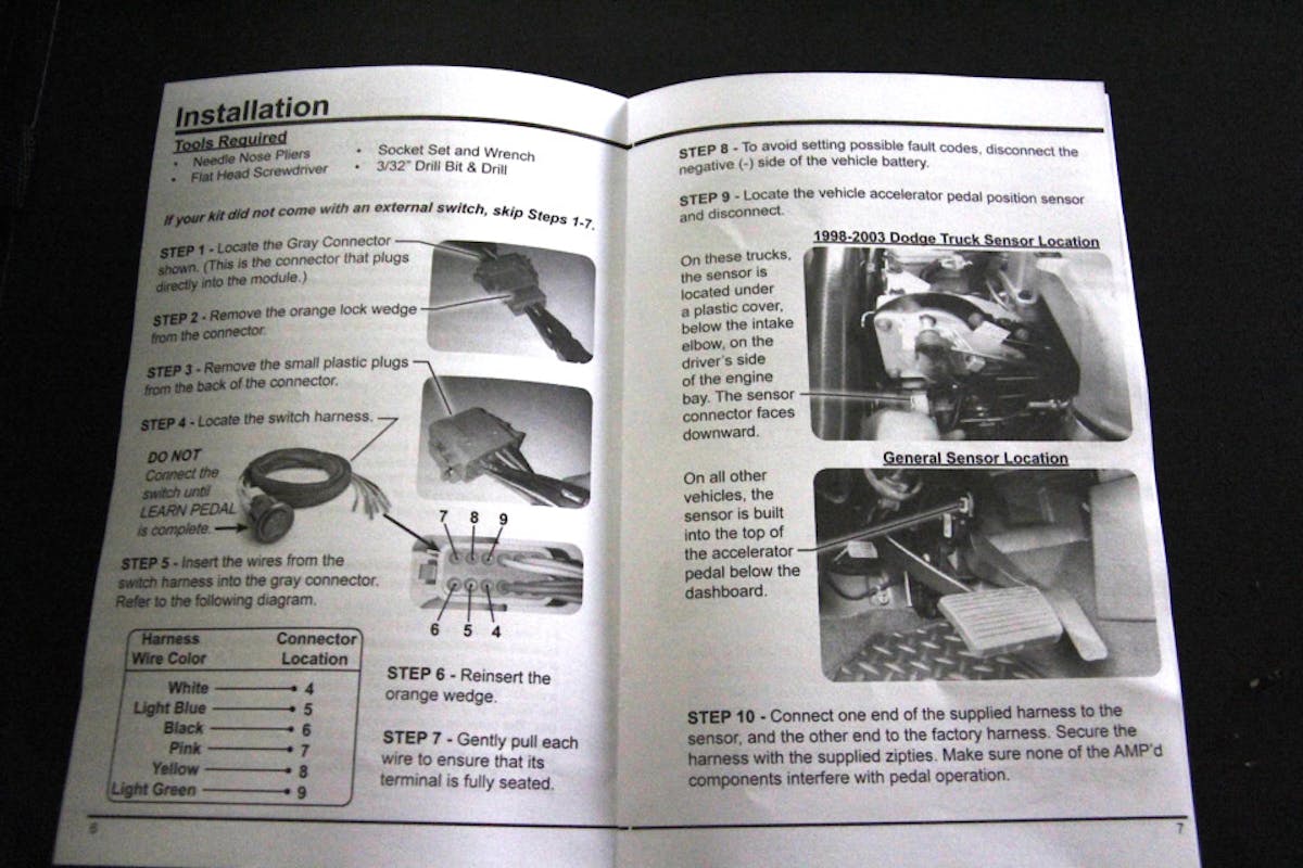 image shows instructions pamphlet