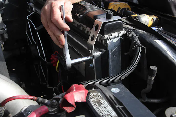 image of Flex-A-Lite upper brackets mounted on radiator