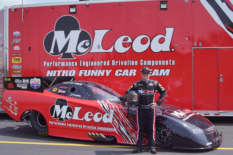 Paul Lee's McLeod Funny Car To Fly DRAGZINE Banner At Chicago