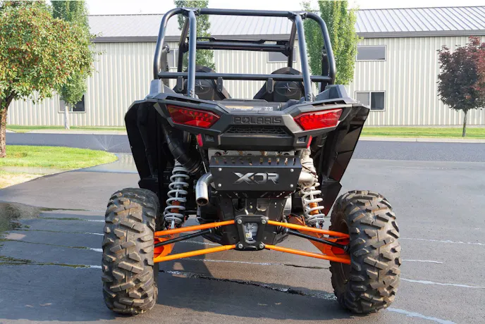 XDR branded heat shield and Flowmaster exhaust