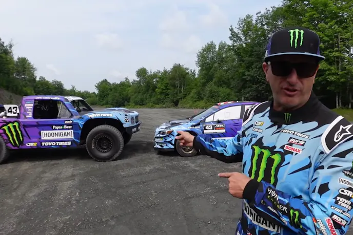 Hoonigan Trophy Truck VS Rally Car
