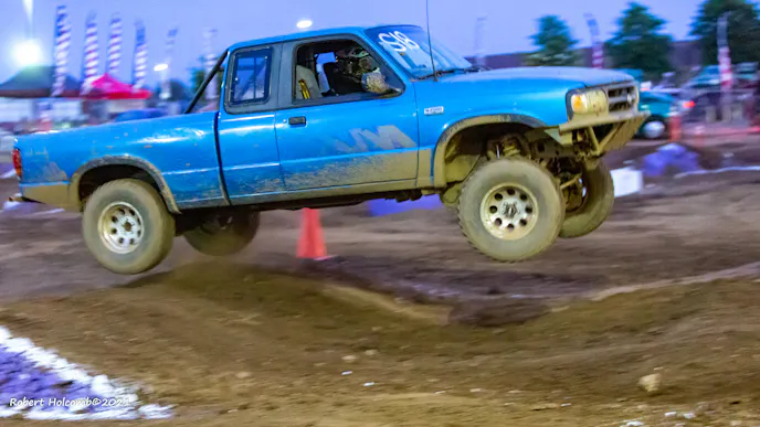 Josh Johnson sails to the victory in Street Truck on day one.