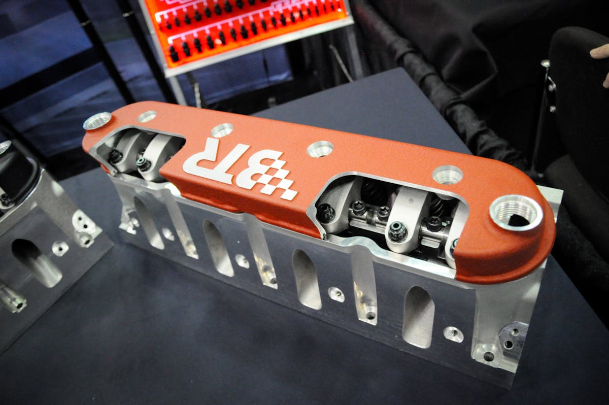 The additional clearance provided by BTR Valve Covers from Brian Tooley Racing emphasized via a clear visual cut-out.