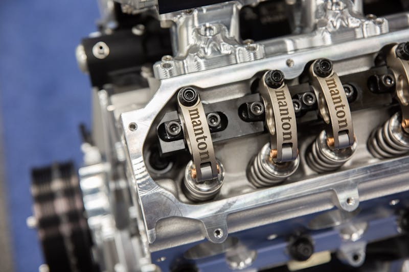 Manton Pushrods LT Shaft Mount Rockerarm System for Edelbrock Heads On Display At The 2021 PRI Show