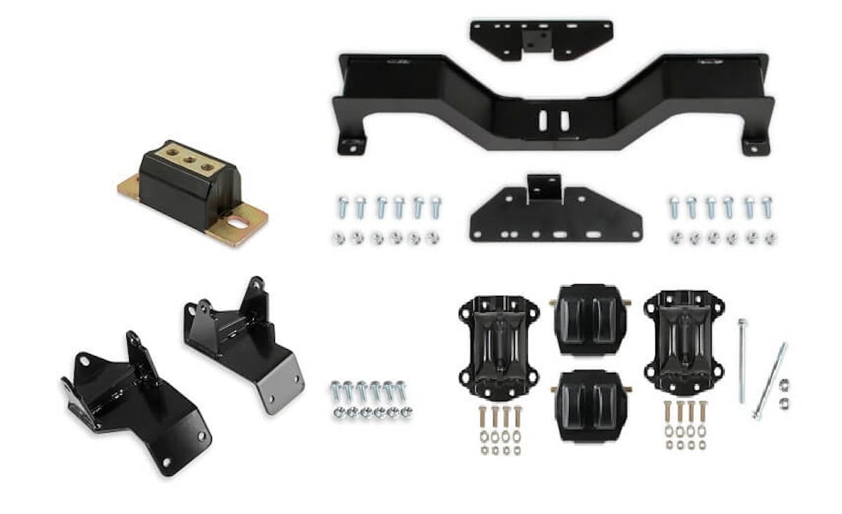 An example of a LT Swap Systems engine mount kit from Holley. Photo Credit: Holley Performance Products, Inc.