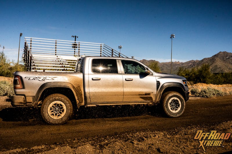 A RAM TRX after an off-road workout.