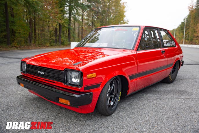 Cynthia Starr - Jose Torres Rotary-powered 1981 Toyota Starlet front view