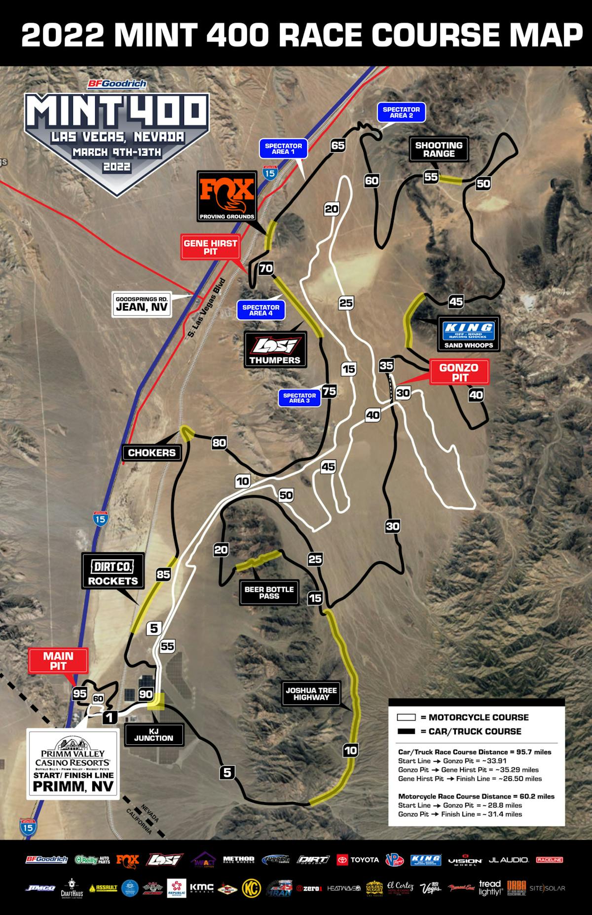 2022 Mint 400 Map