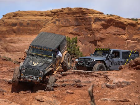 Rockstar Garage Conquers Moab Easter Jeep Safari - Cliff Hanger Rockstar Garage Conquers Moab Easter Jeep Safari - Cliff Hanger