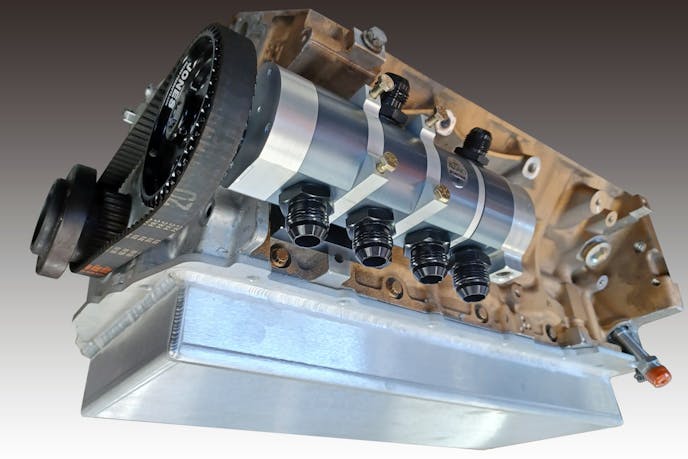 dry-sump oiling system pump mounting