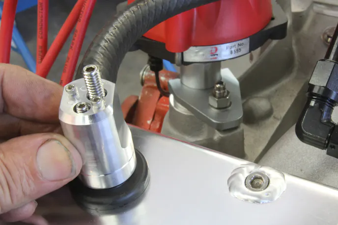 oil on spark plug threads