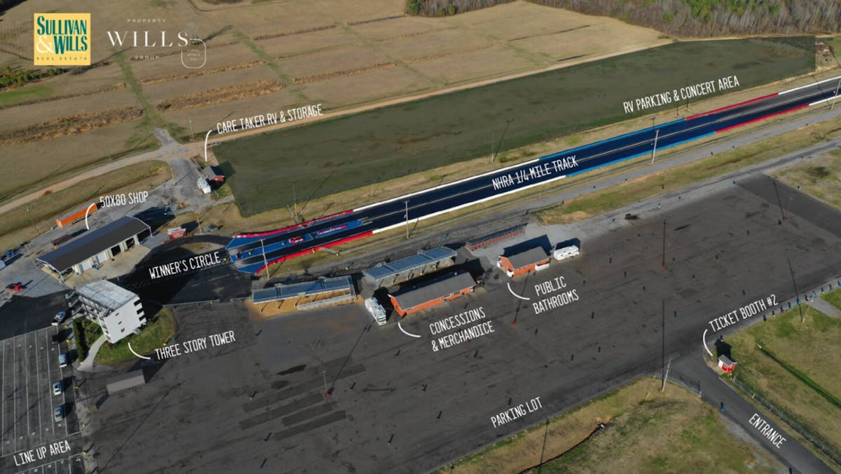dragstrip map, capital city motorsports park