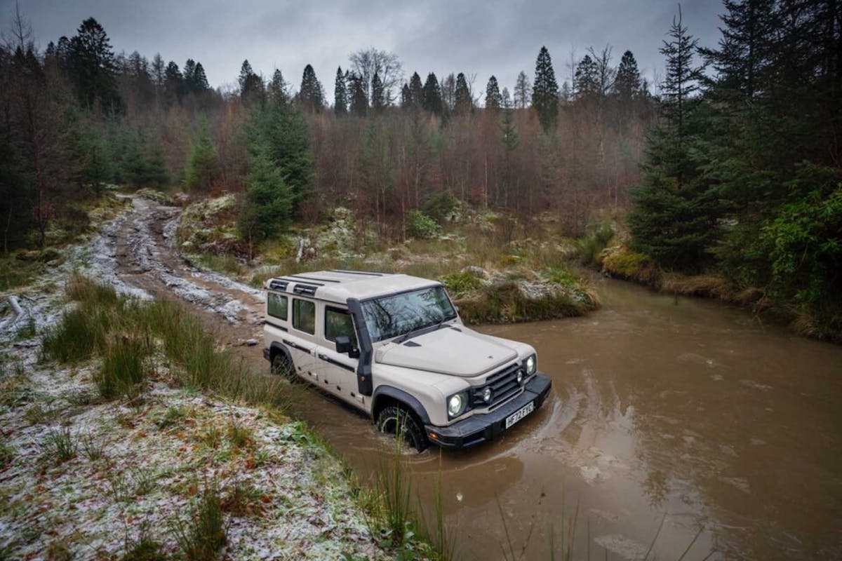 Although our wave wasn’t able to test the Grenadier’s Wading mode, the vehicle can withstand a wading depth of 31.5”. Photo: INEOS Automotive