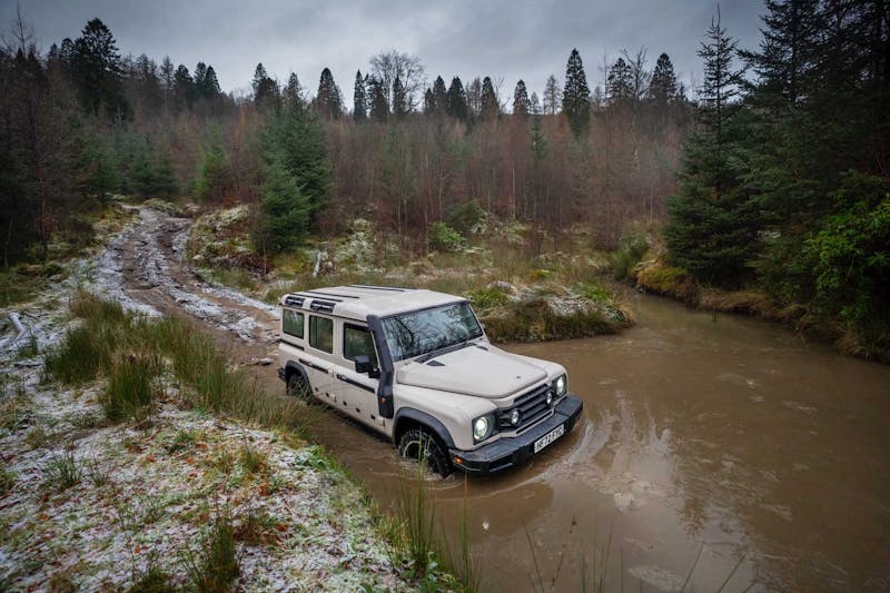 Although our wave wasn’t able to test the Grenadier’s Wading mode, the vehicle can withstand a wading depth of 31.5”. Photo: INEOS Automotive