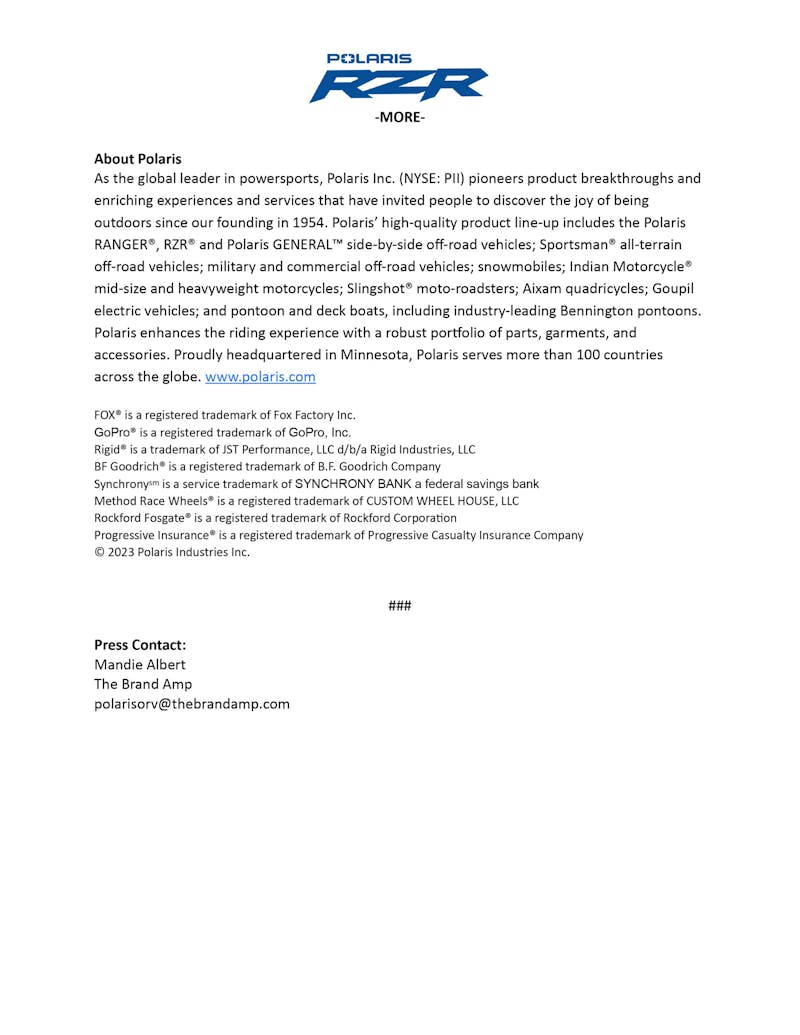 Polaris Factory Racing Launches Elite Off-Road Super Team