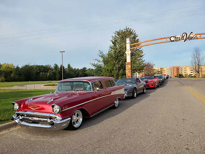 1957 Chevrolet and various muscle cars