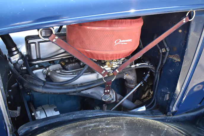 Chevy bowtie six-cylinder engine