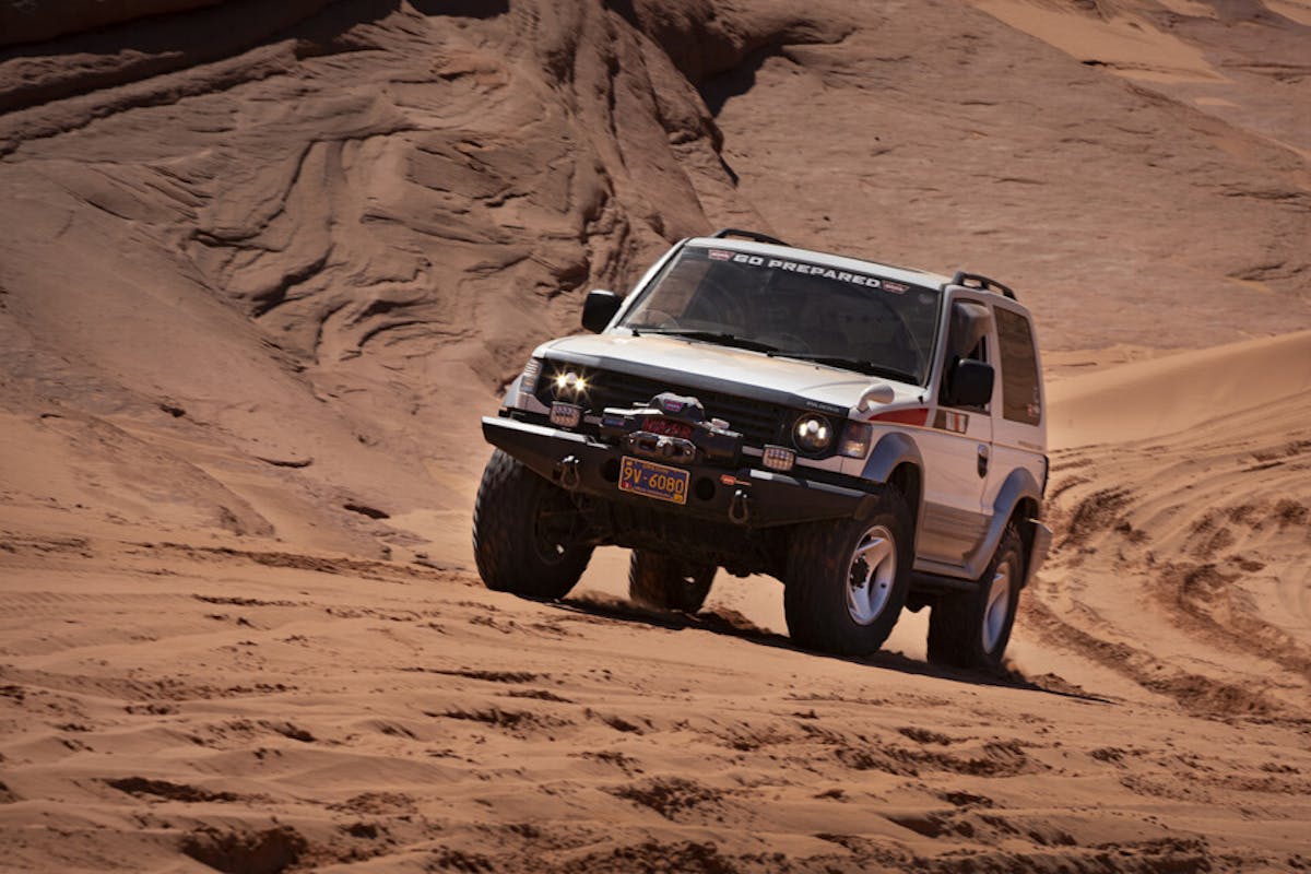 The diesel engine's torquey powerband helped the vehicle scale sand dunes with relative ease.