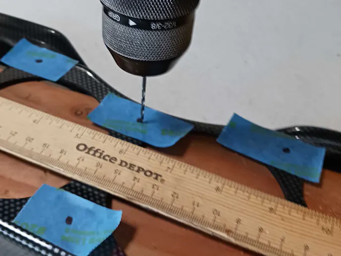 drilling dash for LED indicators