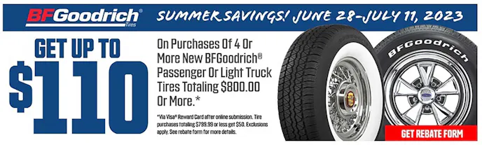 BFGoodrich tire rebate form