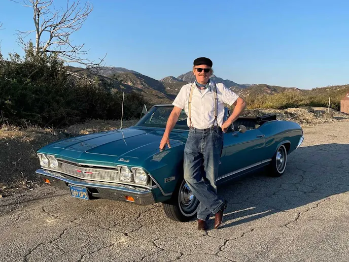 John C. Reilly and his 1968 Chevy Malibu