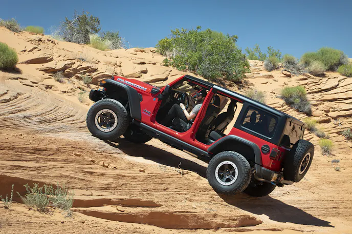 2024 Jeep Wrangler on incline