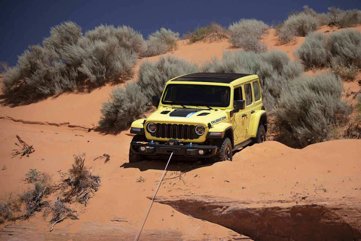 The 2024 Jeep Wrangler Rubicon lineup features a factory-available 8,000-pound WARN winch.