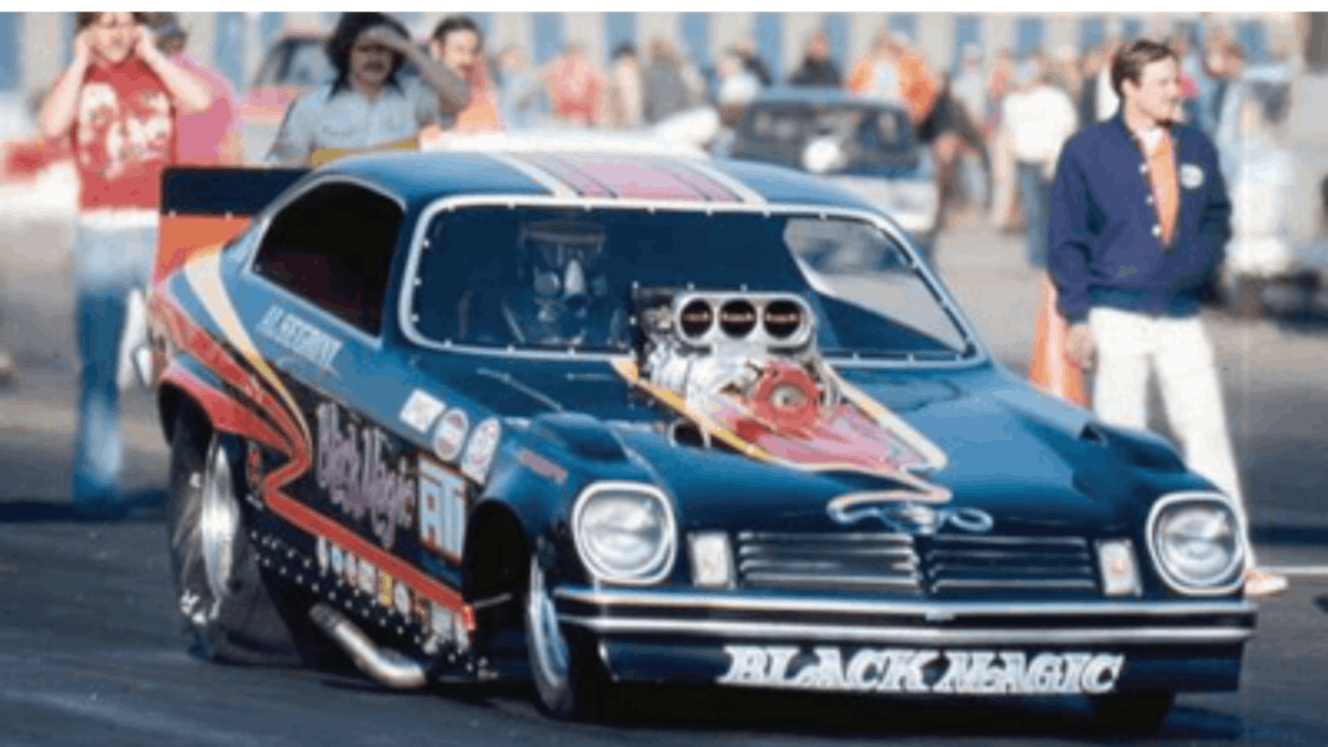 ATI's Funny car called "black magic"