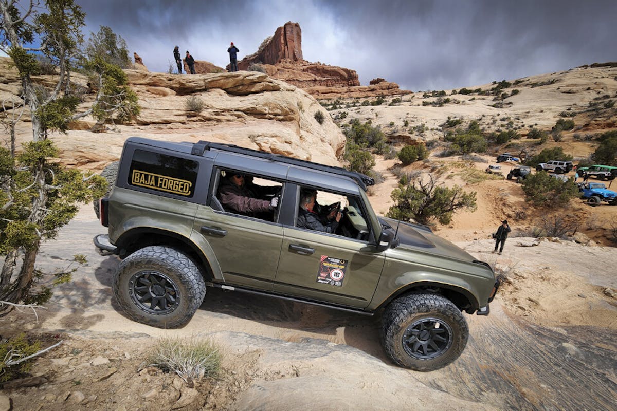 Baja Forged-built Ford Bronco descending Wipeout Hill