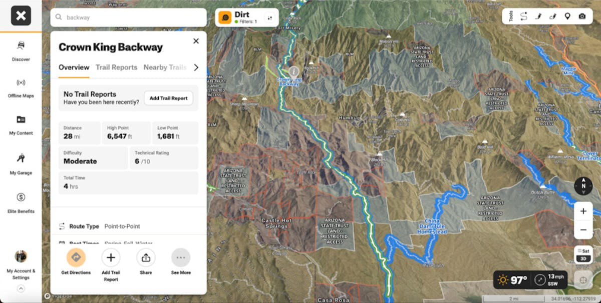 Crown King Backway Trail