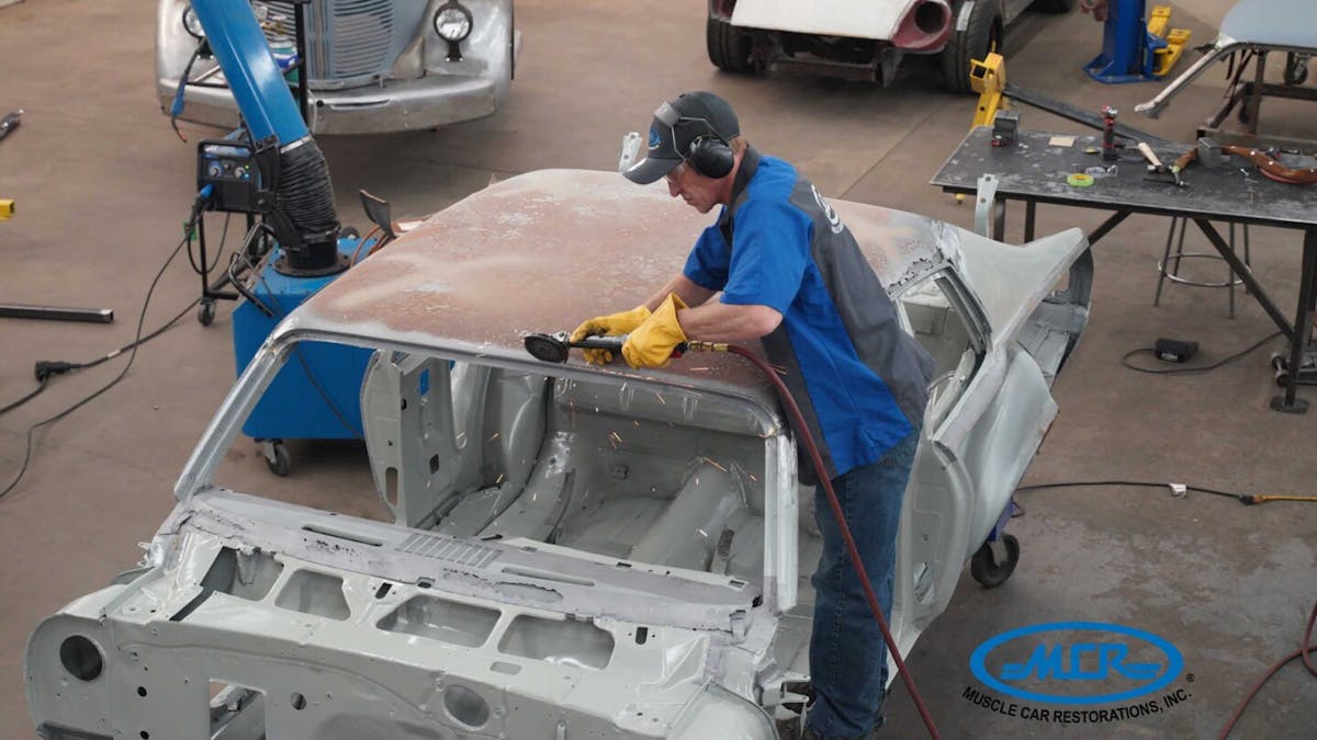 Cutting the roof on a 1973 Nova