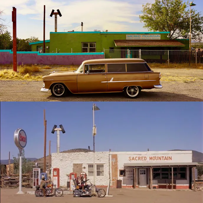 '55 Chevy at Sacred Mountain